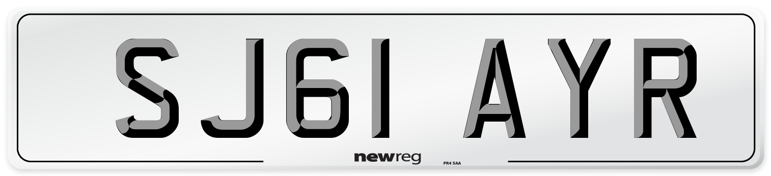 SJ61 AYR Number Plate from New Reg